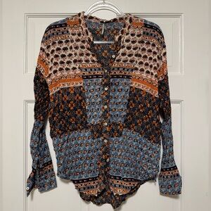 Free People Caravan Patchwork Top